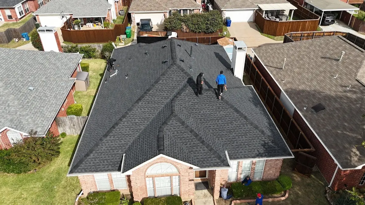 Slate & Tile Roof Repair work in progress on a Willow Oak property